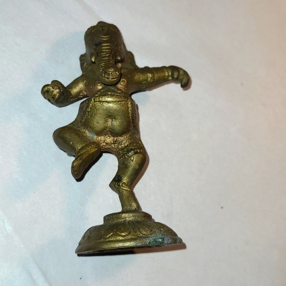 Antique Bronze Ganesh Indian Elephant 🐘 God Figurine - Picture 1 of 12